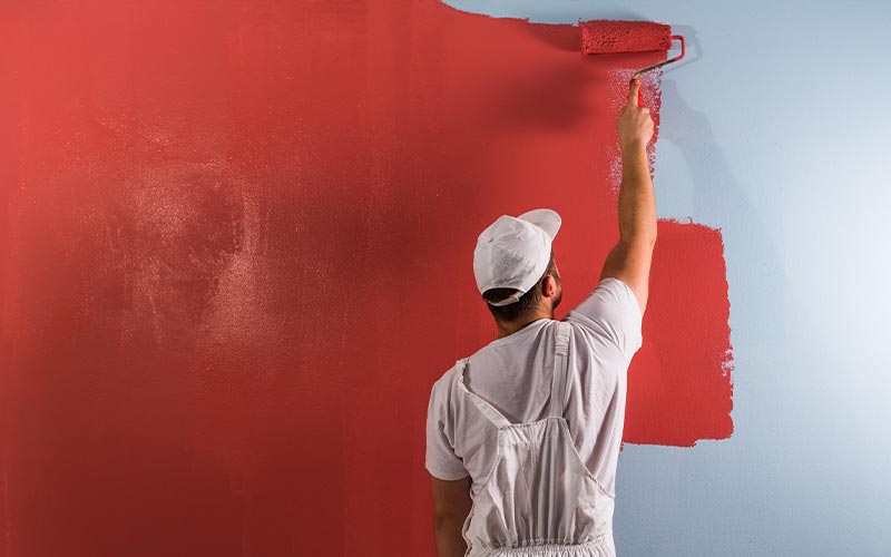 painting wall red